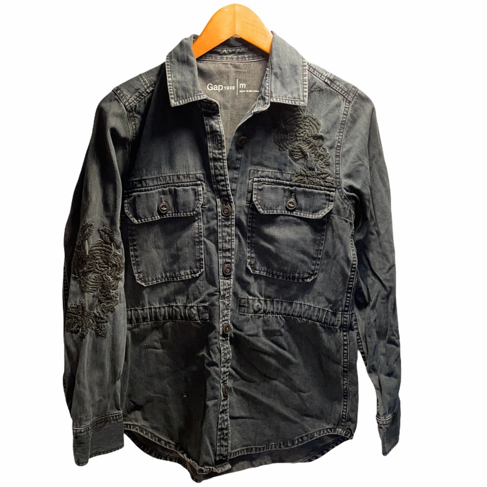 Gap embroidered denim shirt